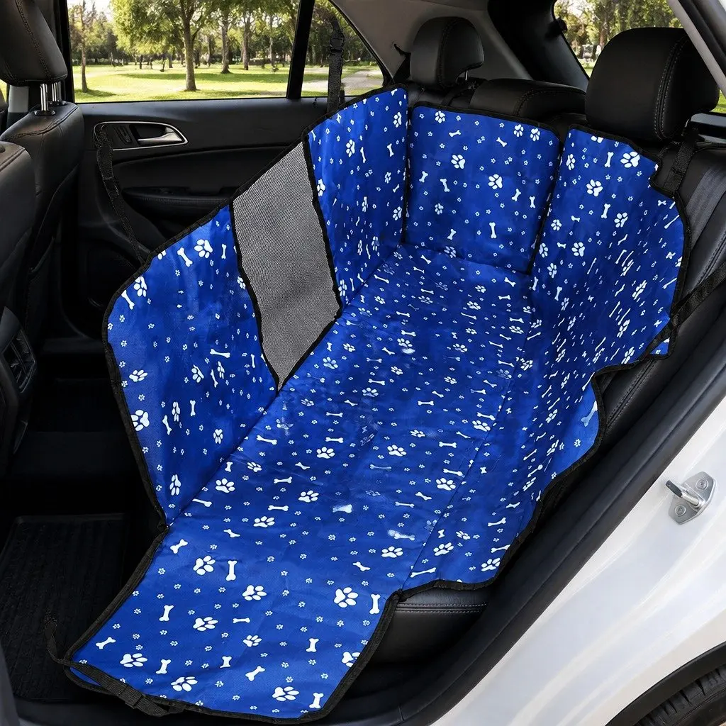 Pet Car Seat Cover Blue 140cm x 145cm Waterproof Hammock Style Protector
