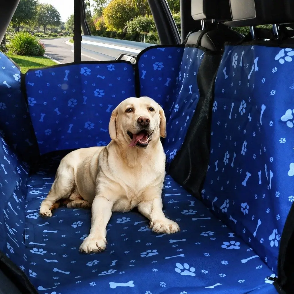 Pet Car Seat Cover Blue 140cm x 145cm Waterproof Hammock Style Protector
