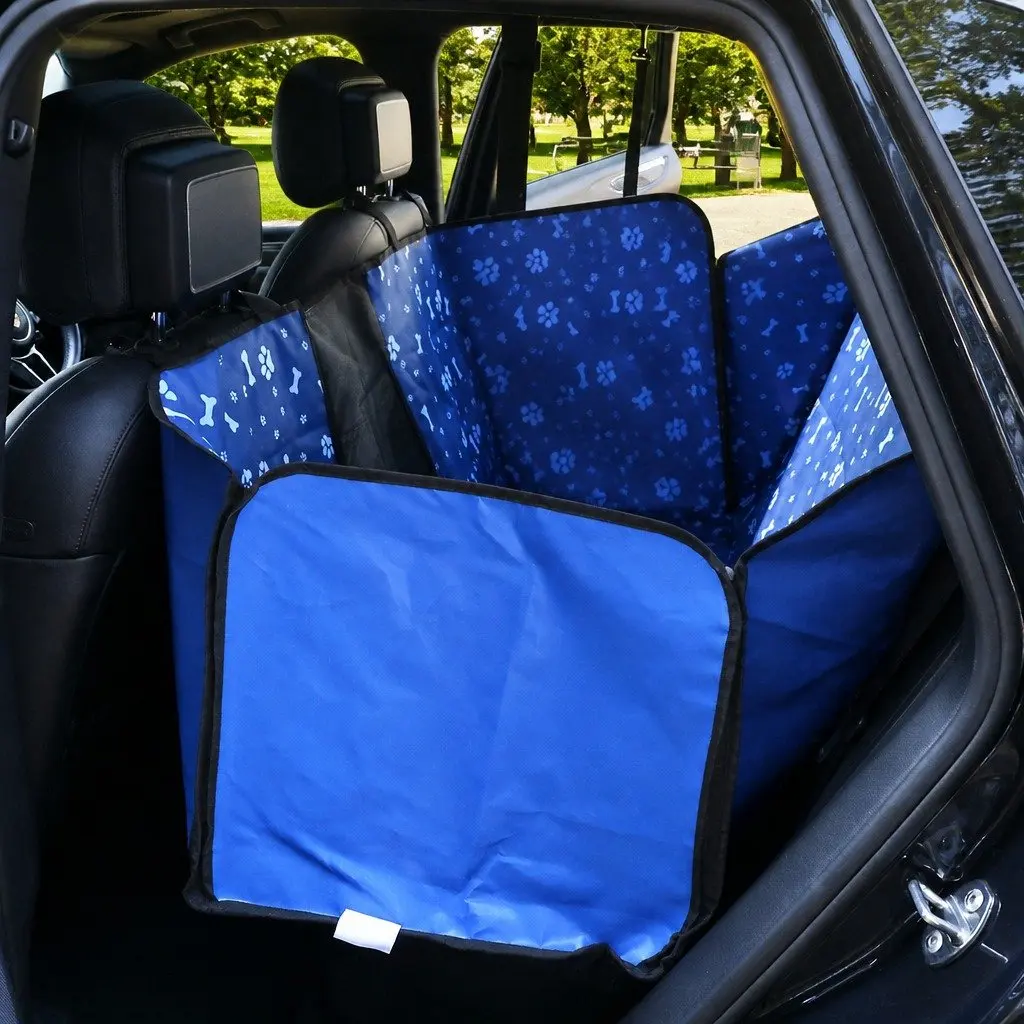 Pet Car Seat Cover Blue 140cm x 145cm Waterproof Hammock Style Protector