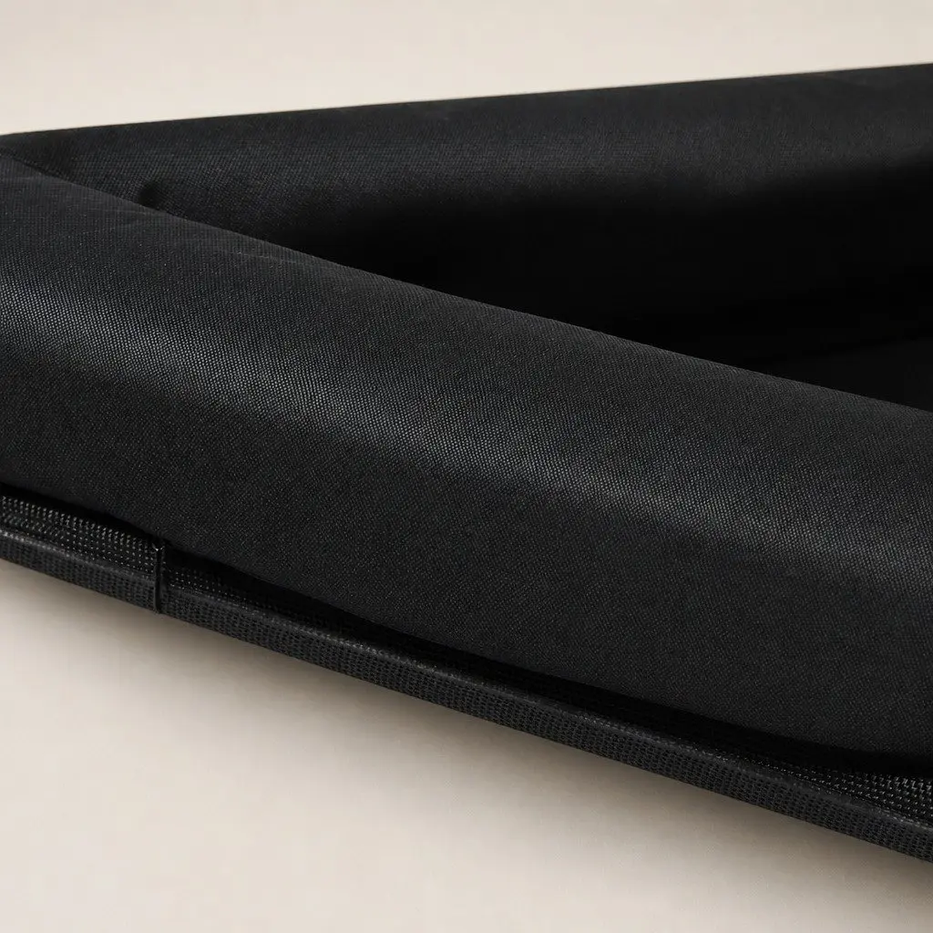 Elevated Pet Bed Black Large Raised Trampoline Mesh for Indoor Outdoor Use