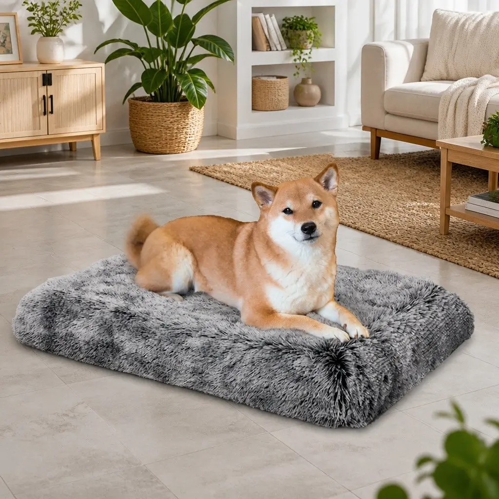 Dog Pet Bed Charcoal Medium Orthopedic Memory Foam Cushion Washable