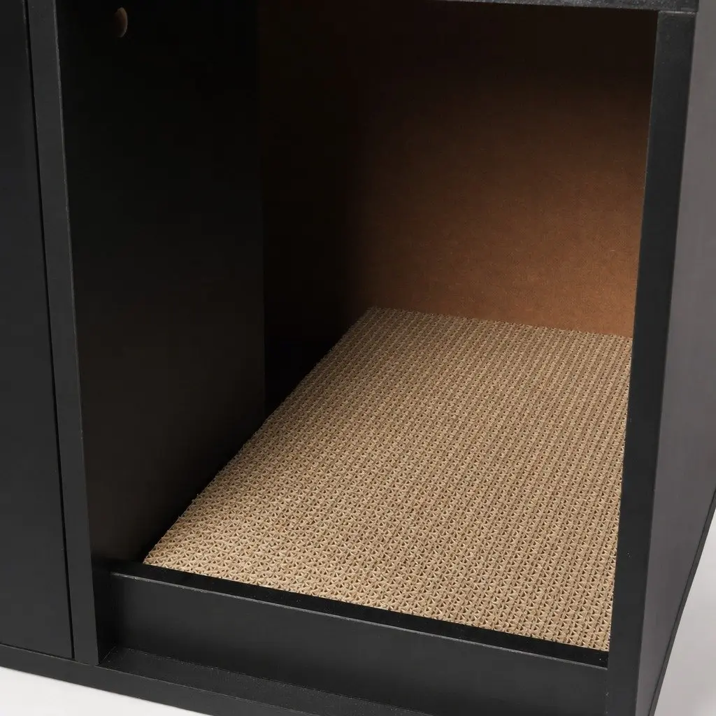 Cat Litter Box Cabinet with Scratch Board