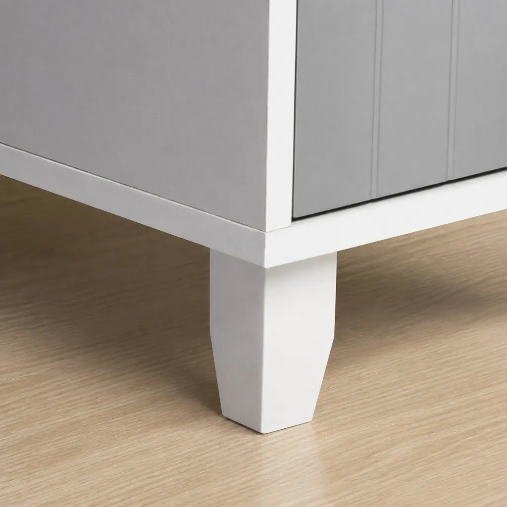 Cat Litter Box Enclosure Cabinet Wooden Furniture Grey Indoor Side Table