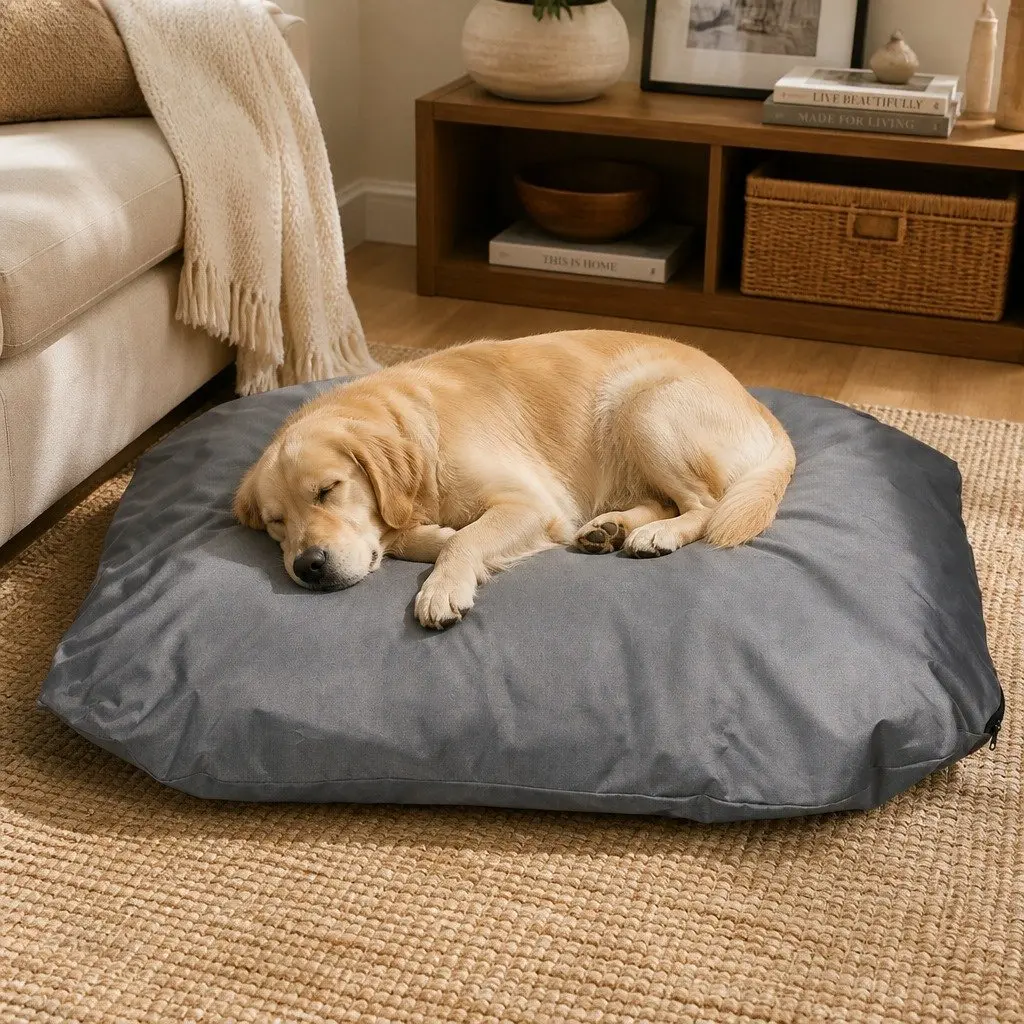 Pet Bed Grey Black Medium Waterproof Orthopaedic Removable Cover Washable