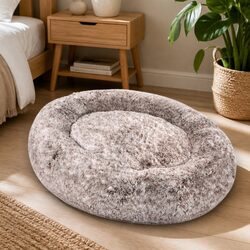 Human Size Pet Bed 1.8m Fluffy Nap Bed Faux Fur Floor Lounger Removable Cover