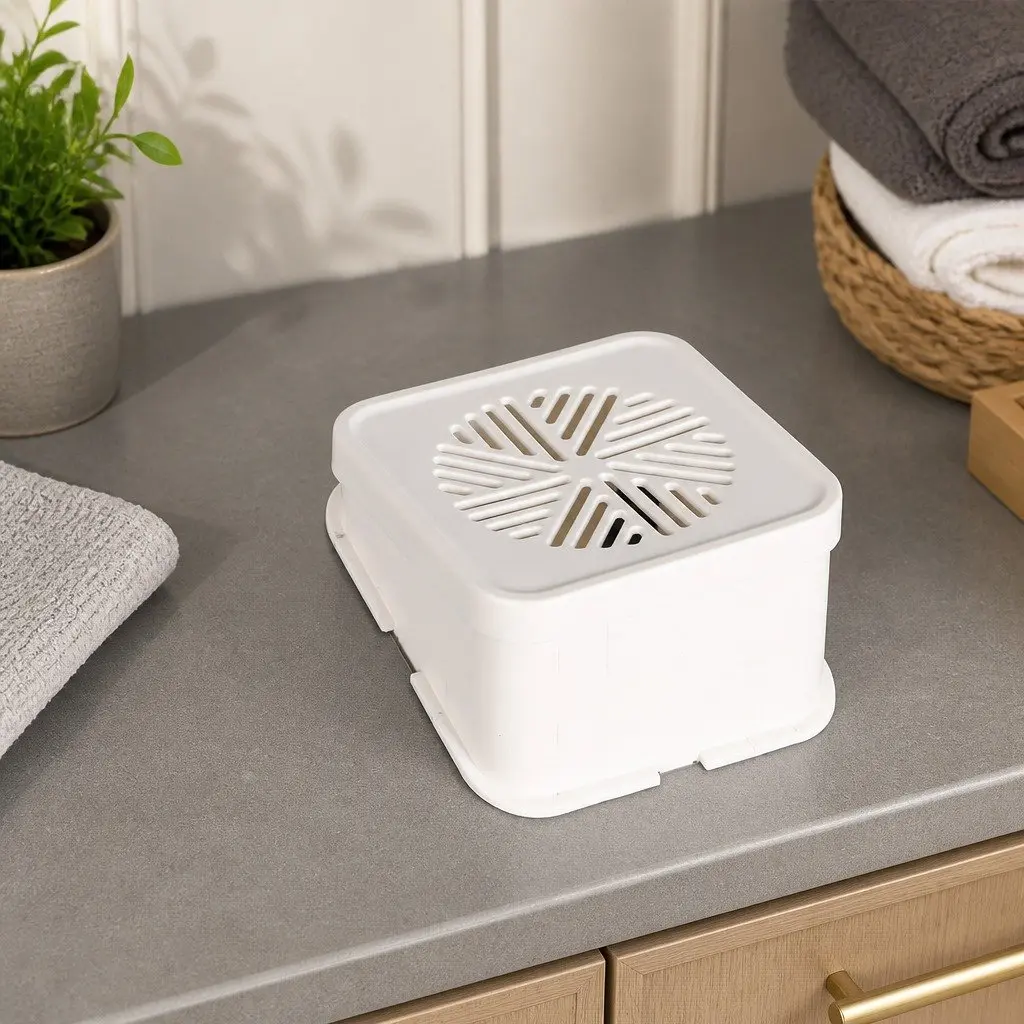 Grey Enclosed Cat Litter Box for Easy Care