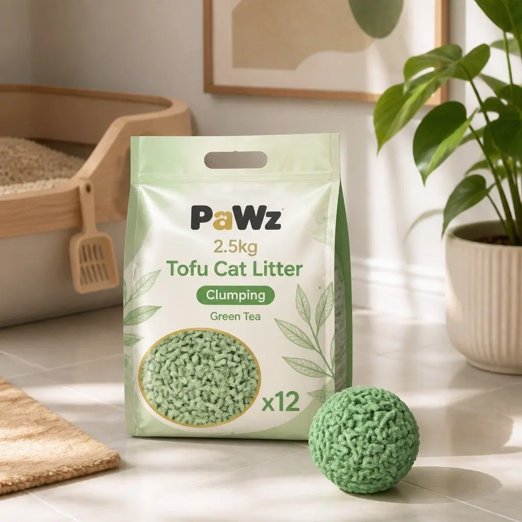 Tofu Cat Litter Green Tea Scent 2.5kg Biodegradable Flushable Odour Control