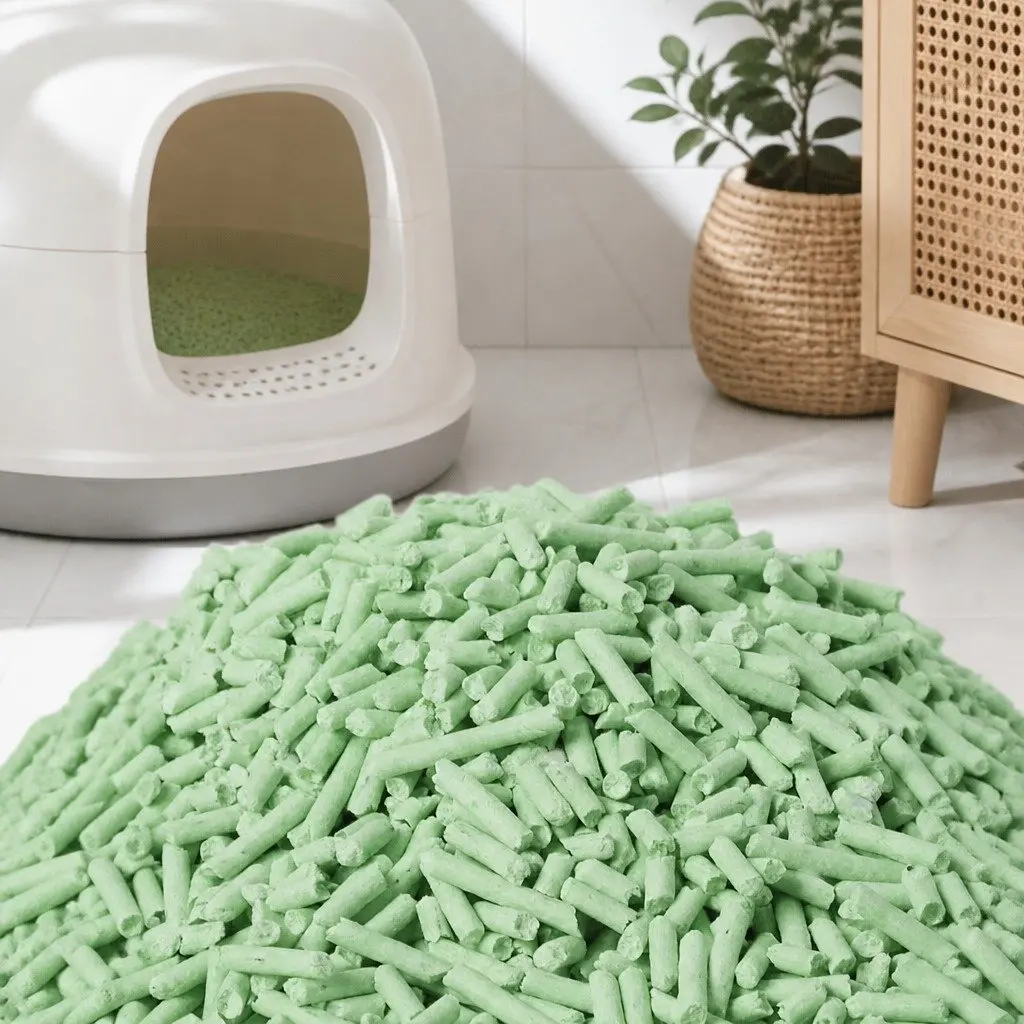 Tofu Cat Litter Green Tea 2.5kg Biodegradable Flushable Clumping Odour Control