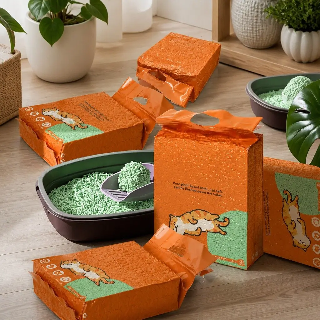 Tofu Cat Litter Green Tea 2.5kg Biodegradable Flushable Clumping Odour Control