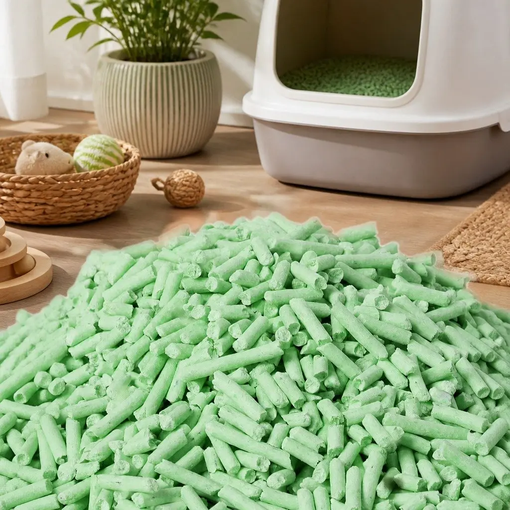 Tofu Cat Litter Green Tea 2.5kg Clumping Odour Control Flushable Biodegradable