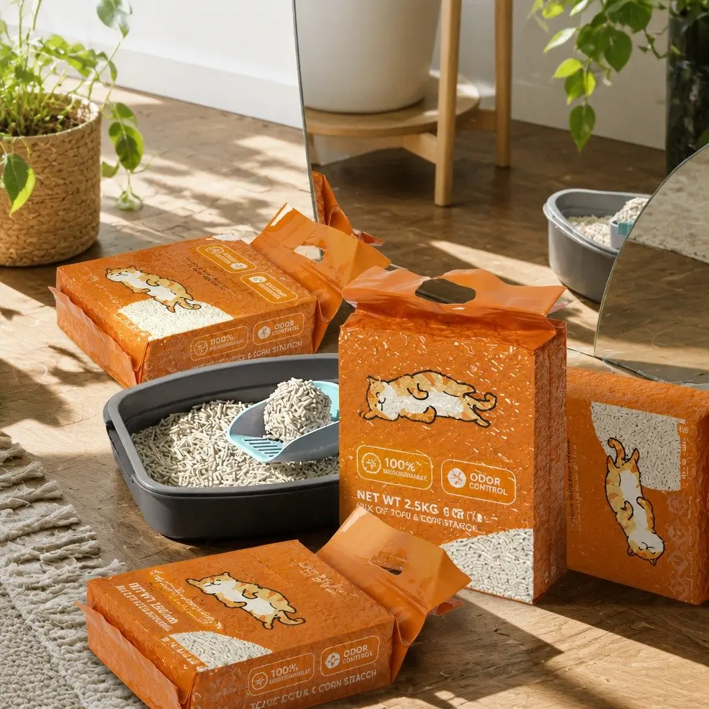 Tofu Cat Litter Natural Biodegradable 2.5kg Clumping Odour Control