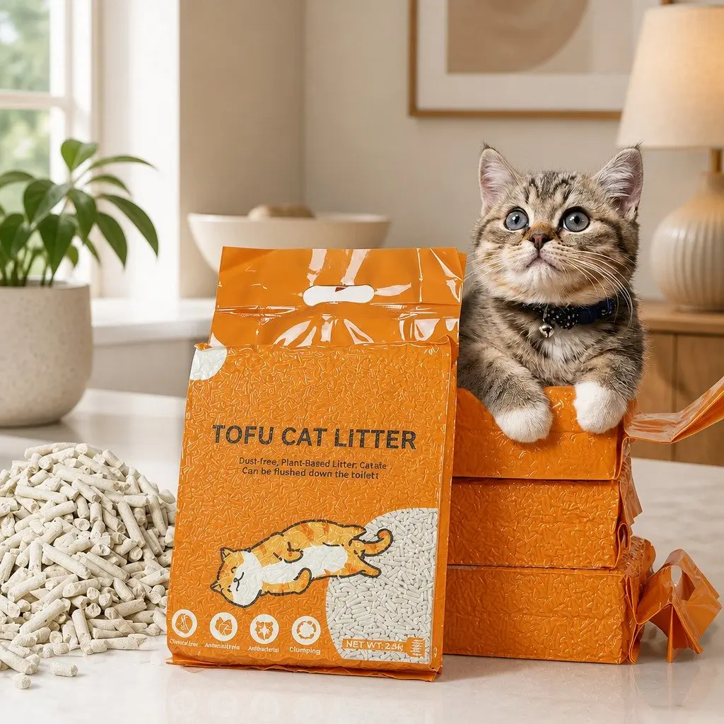 Tofu Cat Litter Natural Biodegradable 2.5kg Clumping Odour Control