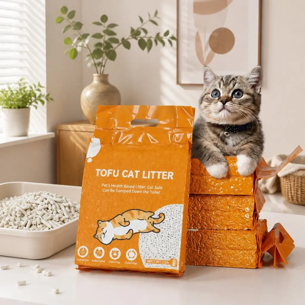 Tofu Cat Litter 2.5kg Natural Biodegradable Flushable Clumping Odour Control