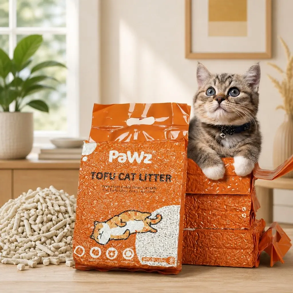 Tofu Cat Litter Clumping Natural Biodegradable Flushable Odour Control 2.5kg