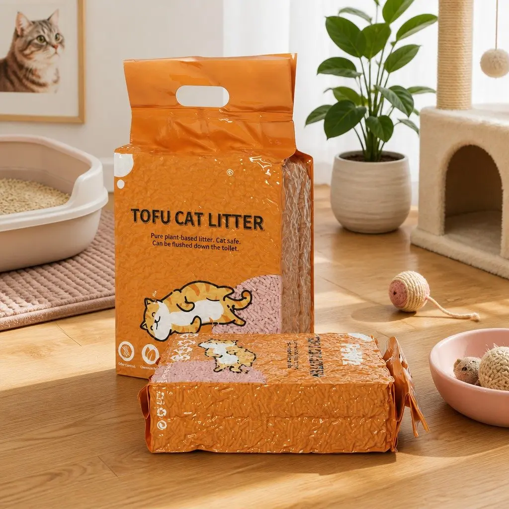 Tofu Cat Litter Biodegradable 2.5kg Clumping Odour Control Dust Free Flushable