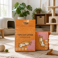Tofu Cat Litter 2.5kg Watermelon Scent Clumping Flushable Biodegradable 12 Bags
