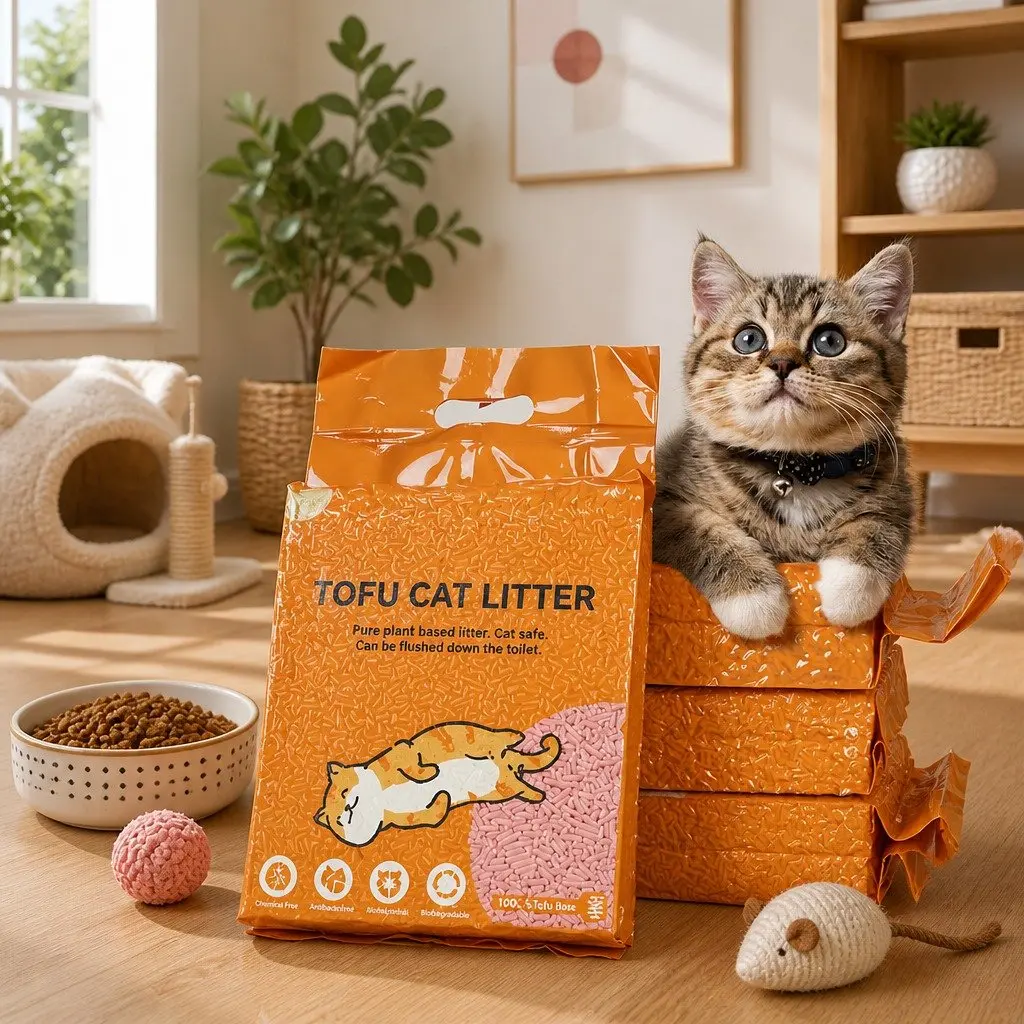 Tofu Cat Litter Watermelon Scent 2.5kg Clumping Biodegradable Natural