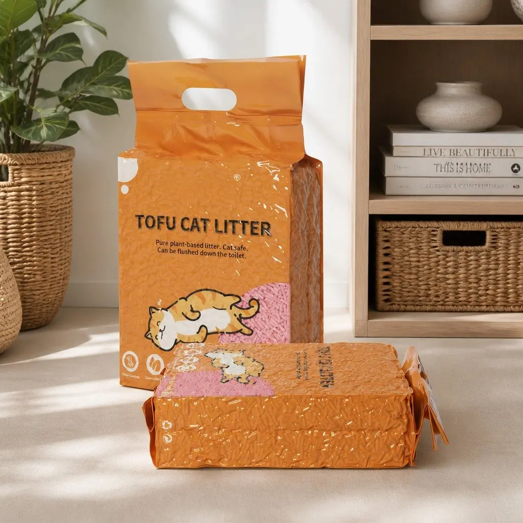 Tofu Cat Litter Watermelon Scent Clumping Biodegradable 2.5kg x4 Bags