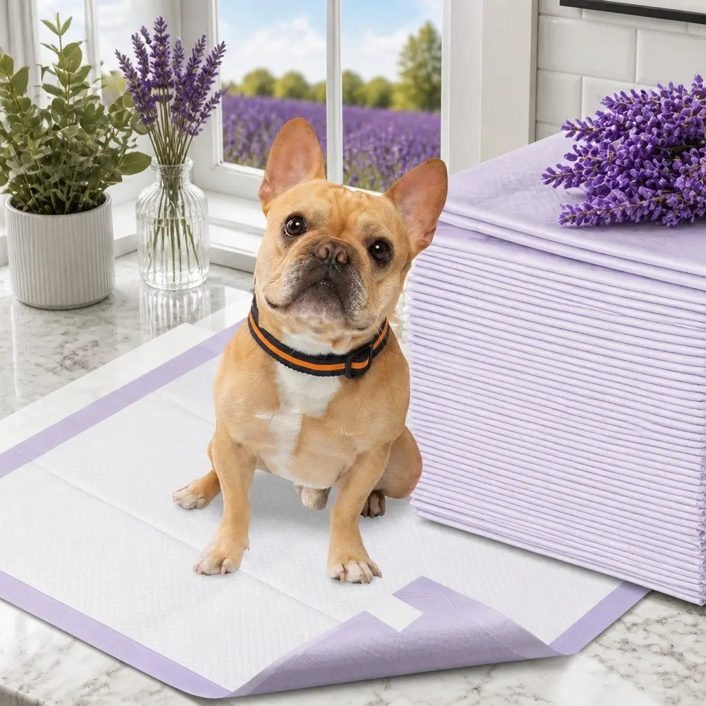 Pet Training Pad Lavender 60x60cm Absorbent Waterproof Odour Control