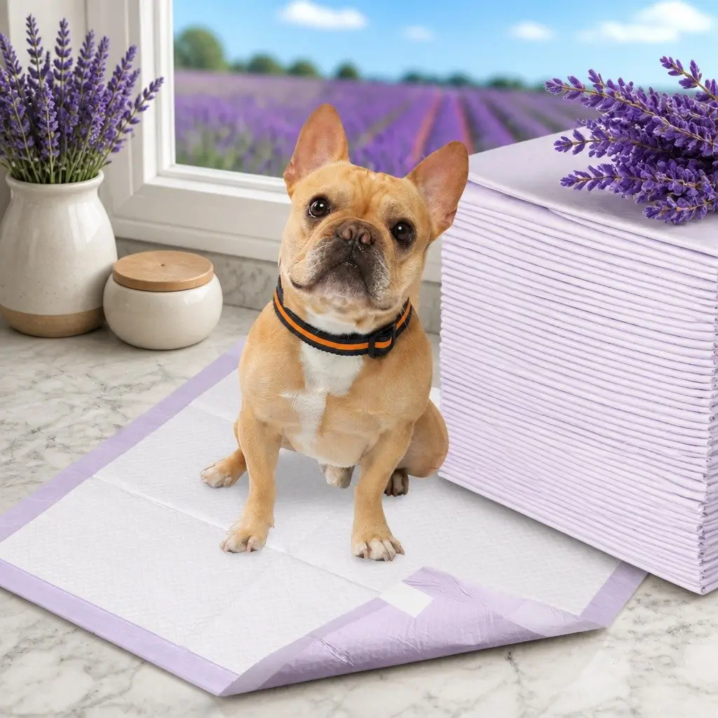 Dog Toilet Training Pad Lavender 60x60cm Absorbent Non-woven Odour Control