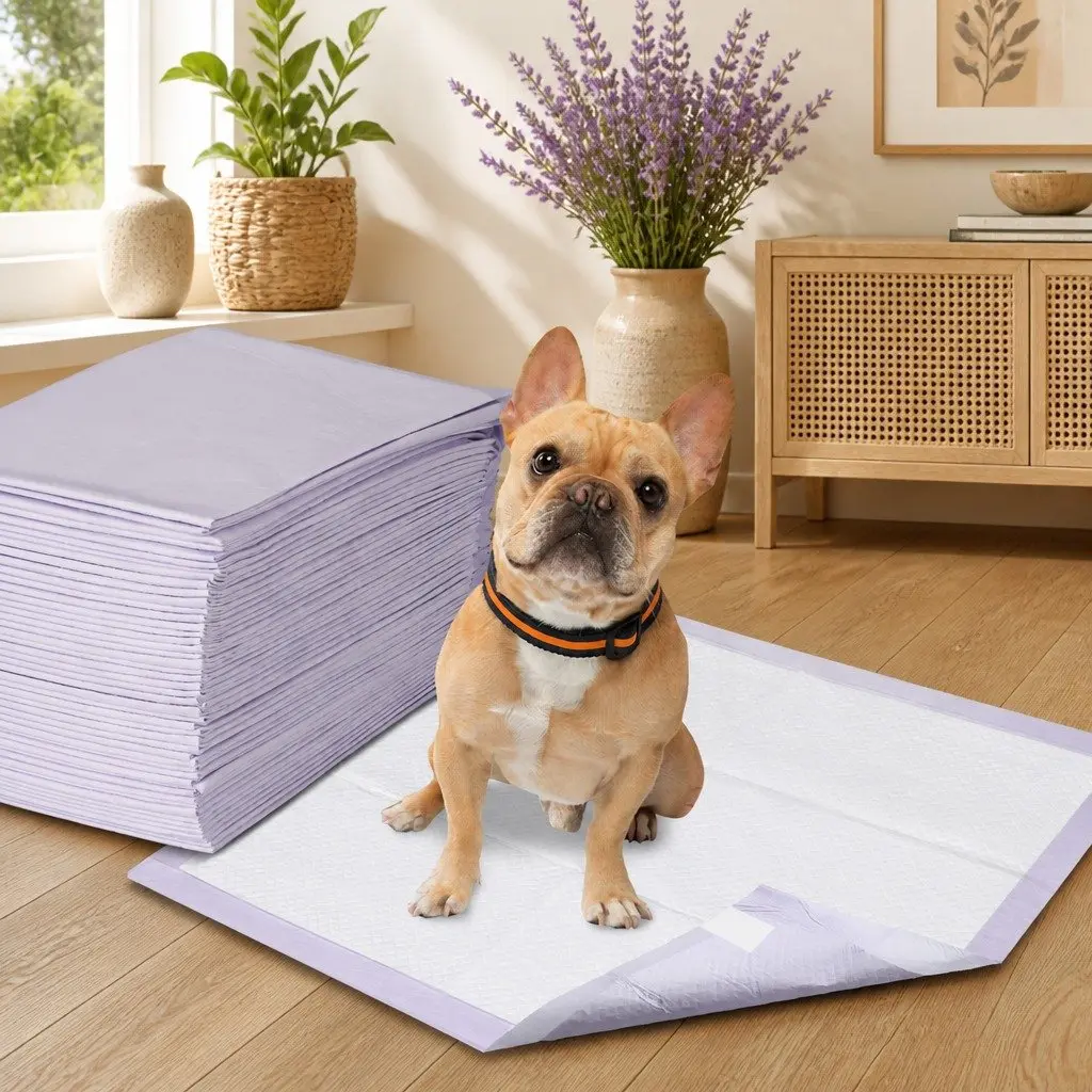Dog Toilet Training Pad Lavender 60x60cm Absorbent Non-woven Odour Control