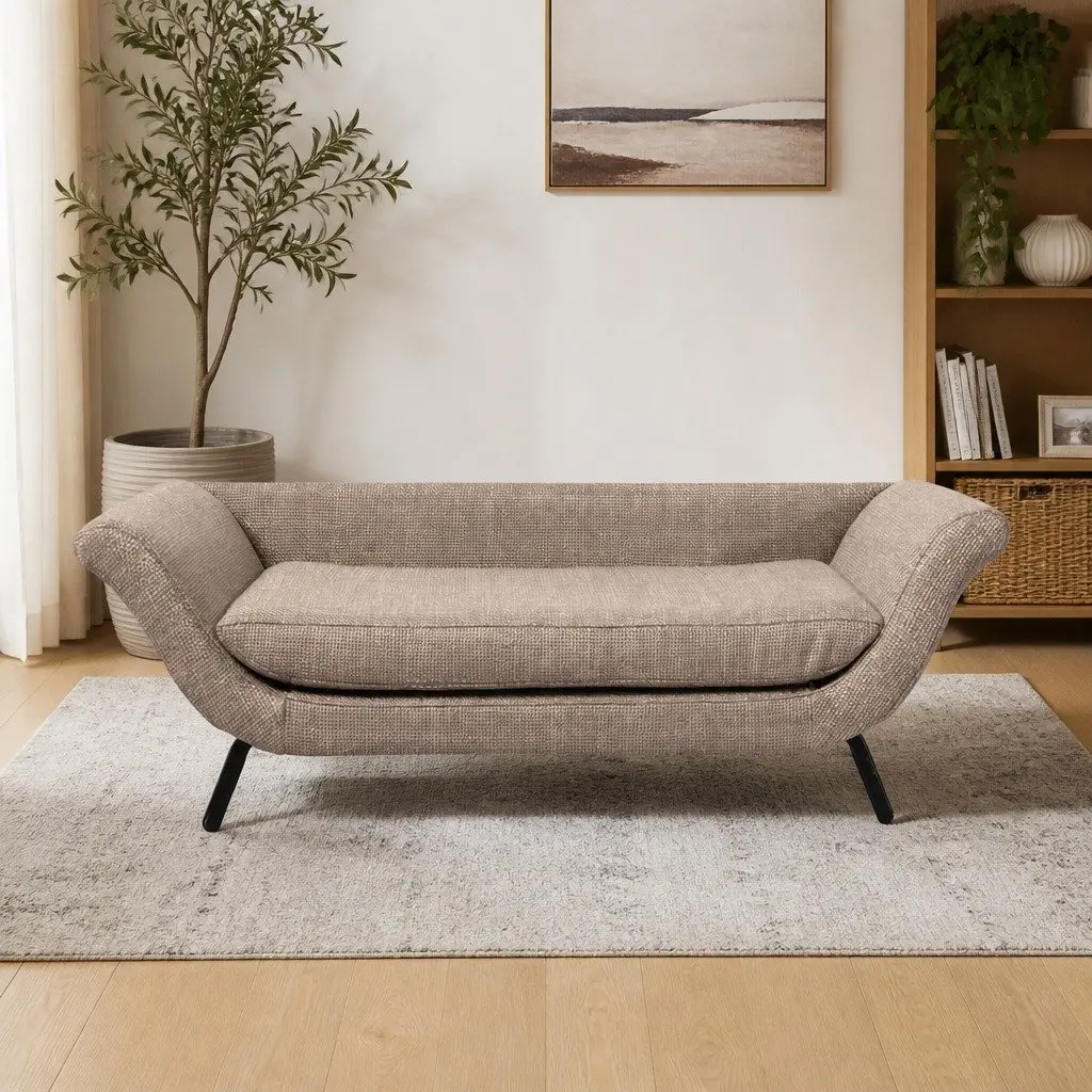 Pet Sofa Bed Coffee Elevated Soft Foam Stain Resistant Non-Slip Base