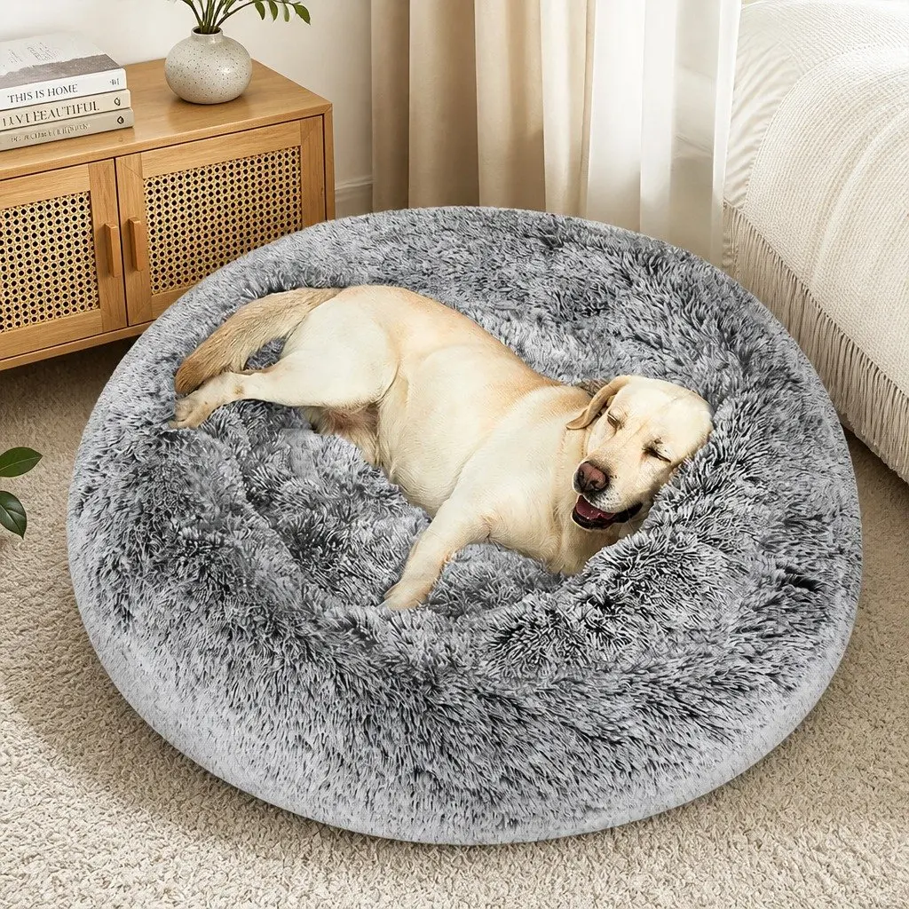 Memory Foam Dog Donut Bed in Charcoal