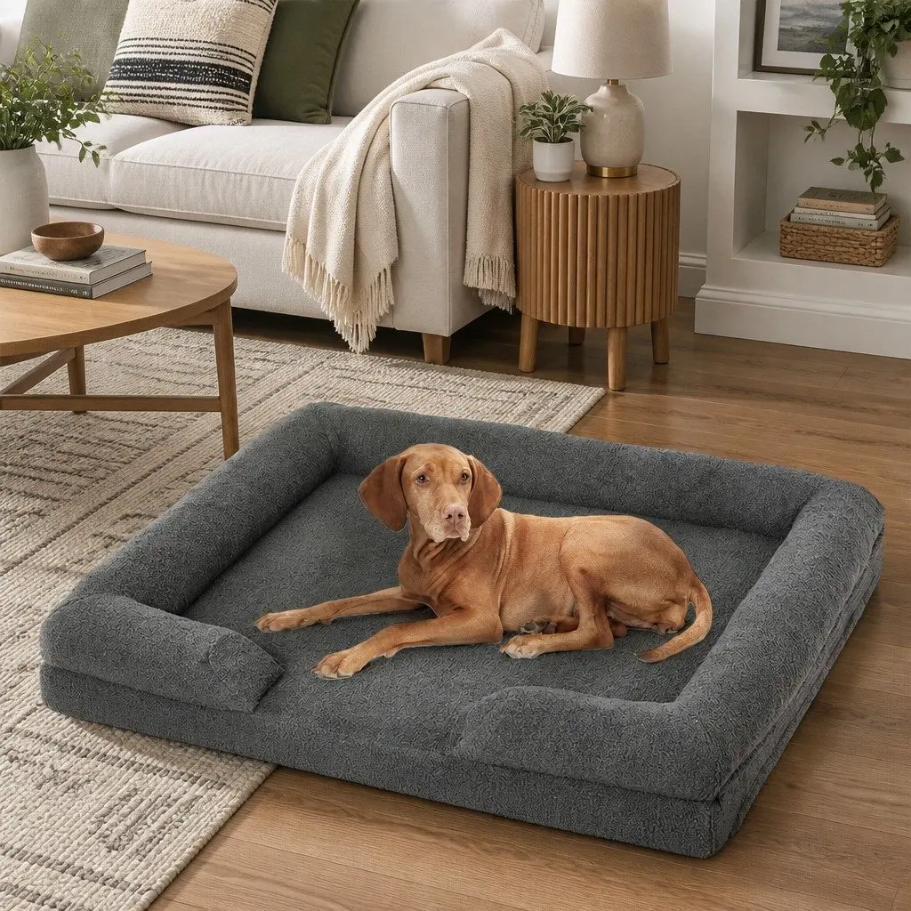 Memory Foam Pet Sofa Bed Orthopaedic Dog Cat Cushion Removable Washable Cover