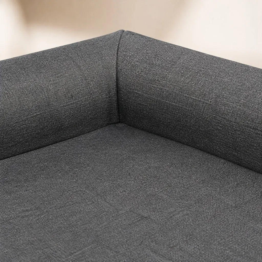 Orthopedic Dog Bed Grey Large Memory Foam Bolster Sofa Support