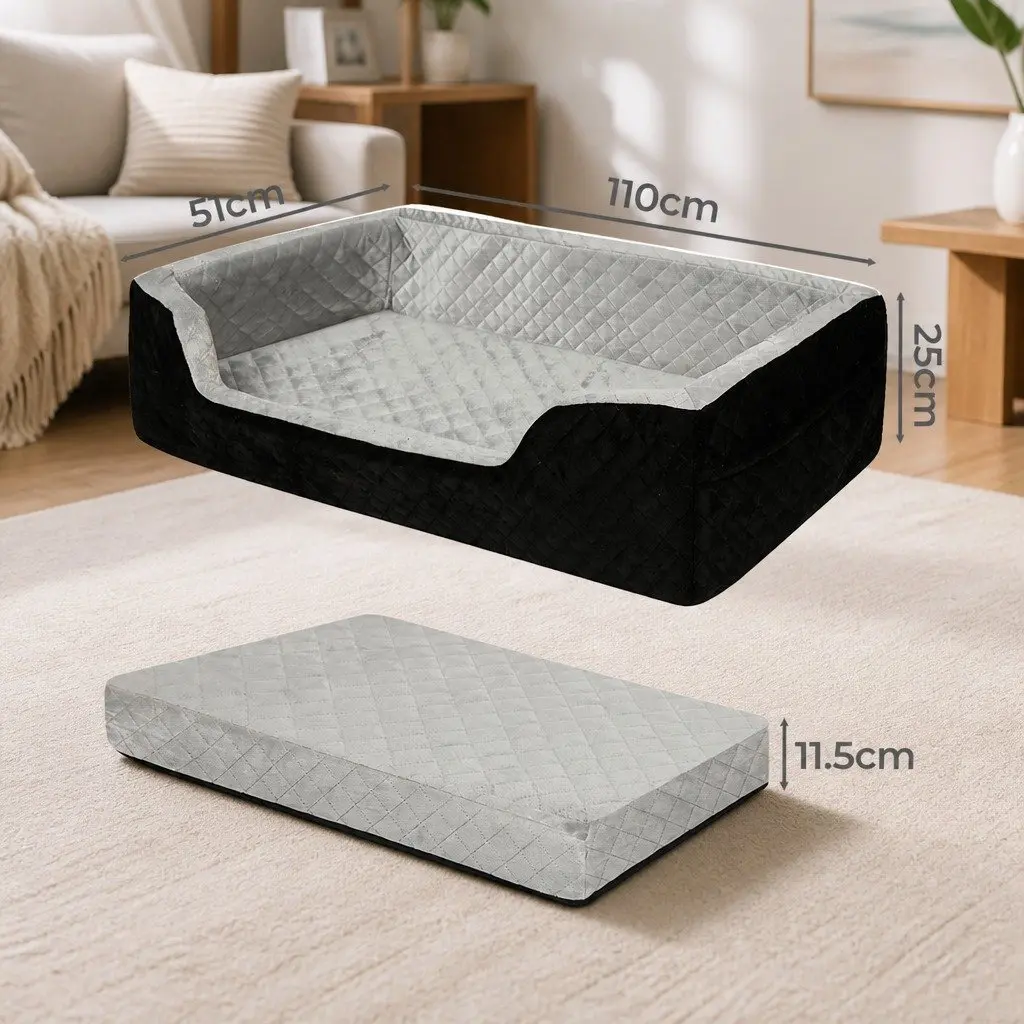 Dog Car Booster Seat Black Elevated Cushion Waterproof Base