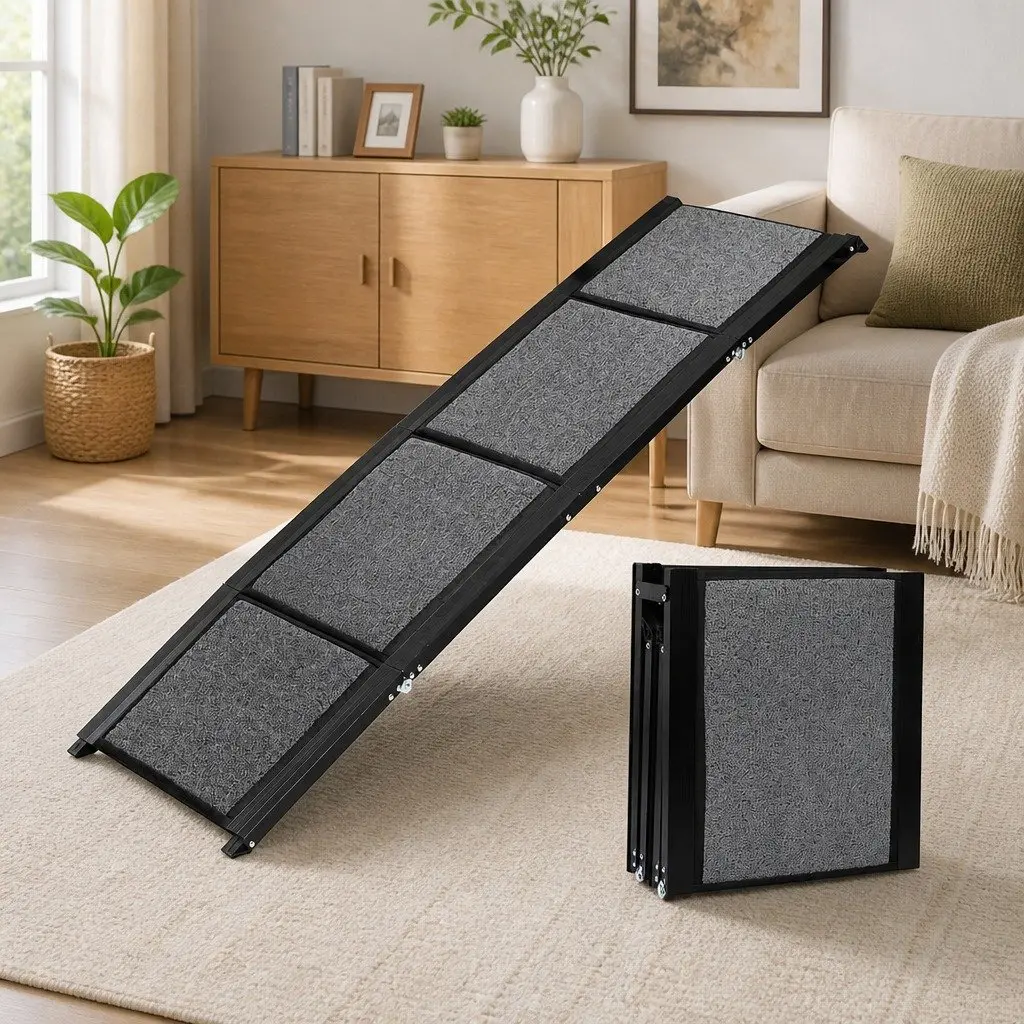 Dog Ramp Grey Extra Long Foldable Portable Anti-Slip 100kg Large Breed Car Access