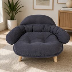 Elevated Pet Sofa Bed - XL Grey, Comfortable and Firm