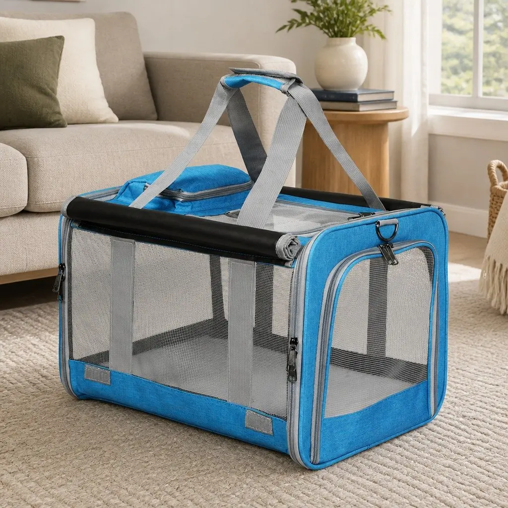 Pet Soft Carrier Bag XL Portable Dog Cat Travel Crate Foldable Shoulder Strap