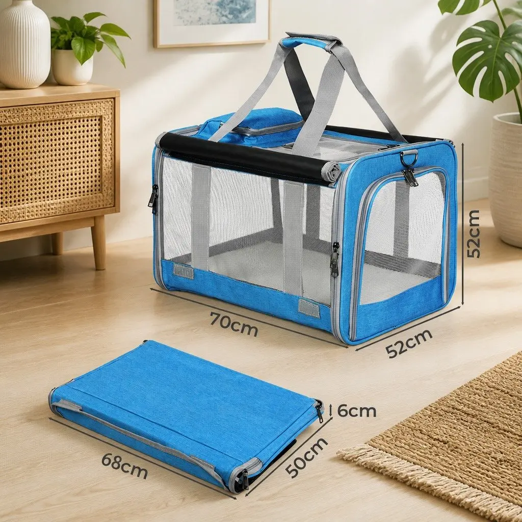 Pet Soft Carrier Bag XL Portable Dog Cat Travel Crate Foldable Shoulder Strap