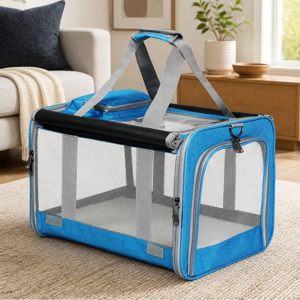 Pet Soft Carrier Bag XL Portable Dog Cat Travel Crate Foldable Shoulder Strap