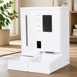 Compact 2-in-1 Pet Feeder and Waterer with App Control