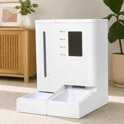 Automatic Pet Feeder Water Dispenser 2-in-1 Cat Dog WiFi App Control Dual Power