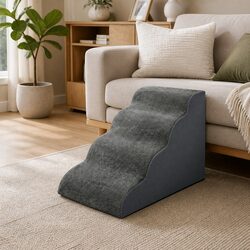 Compact 4-Step Pet Stairs for Easy Climbing