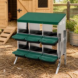 Friendly 6-Hole Chicken Egg Nesting Box for Your Hens
