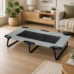 Elevated Pet Bed Large Raised Dog Trampoline Foldable Cooling Outdoor Indoor