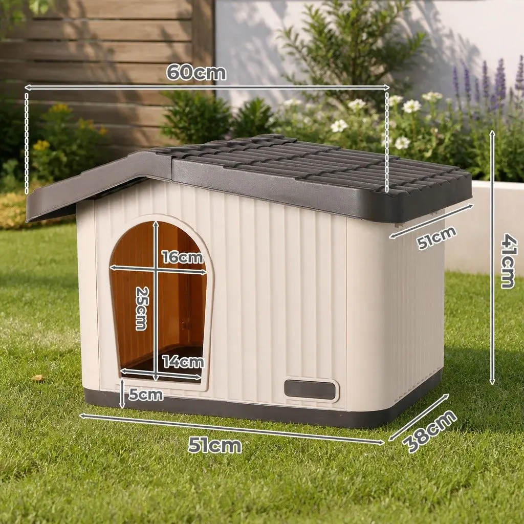 Plastic Dog Cage Kennel Small Dogs Ventilation Indoor Outdoor Pet House Portable