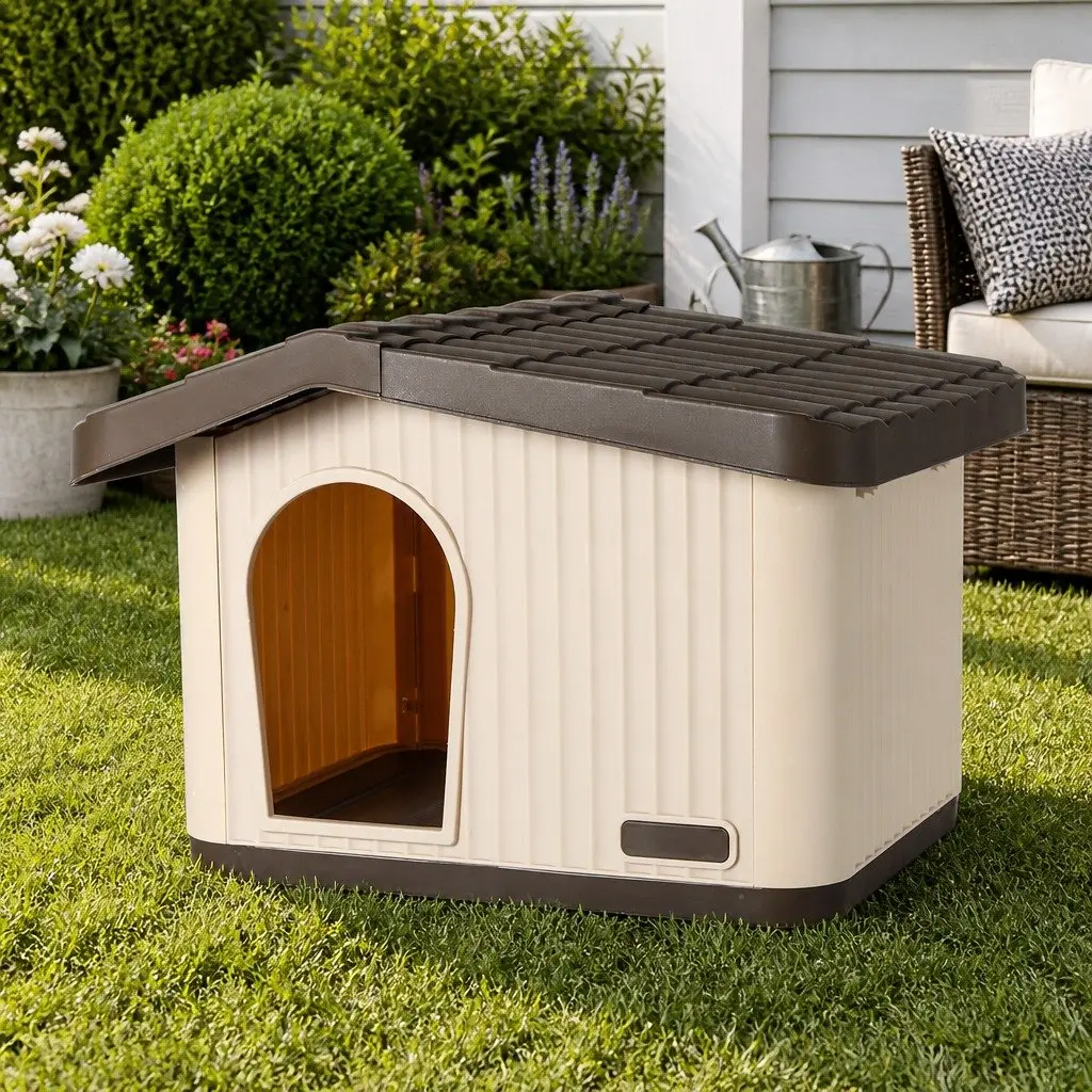 Plastic Dog Cage Kennel Small Dogs Ventilation Indoor Outdoor Pet House Portable