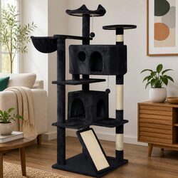 Multi-Level Cat Tree with Scratching Posts and Toys