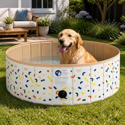 Compact 120cm Foldable Pool for Pet Water Fun