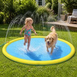 Compact and Fun 240cm Splash Pad for Kids and Pets