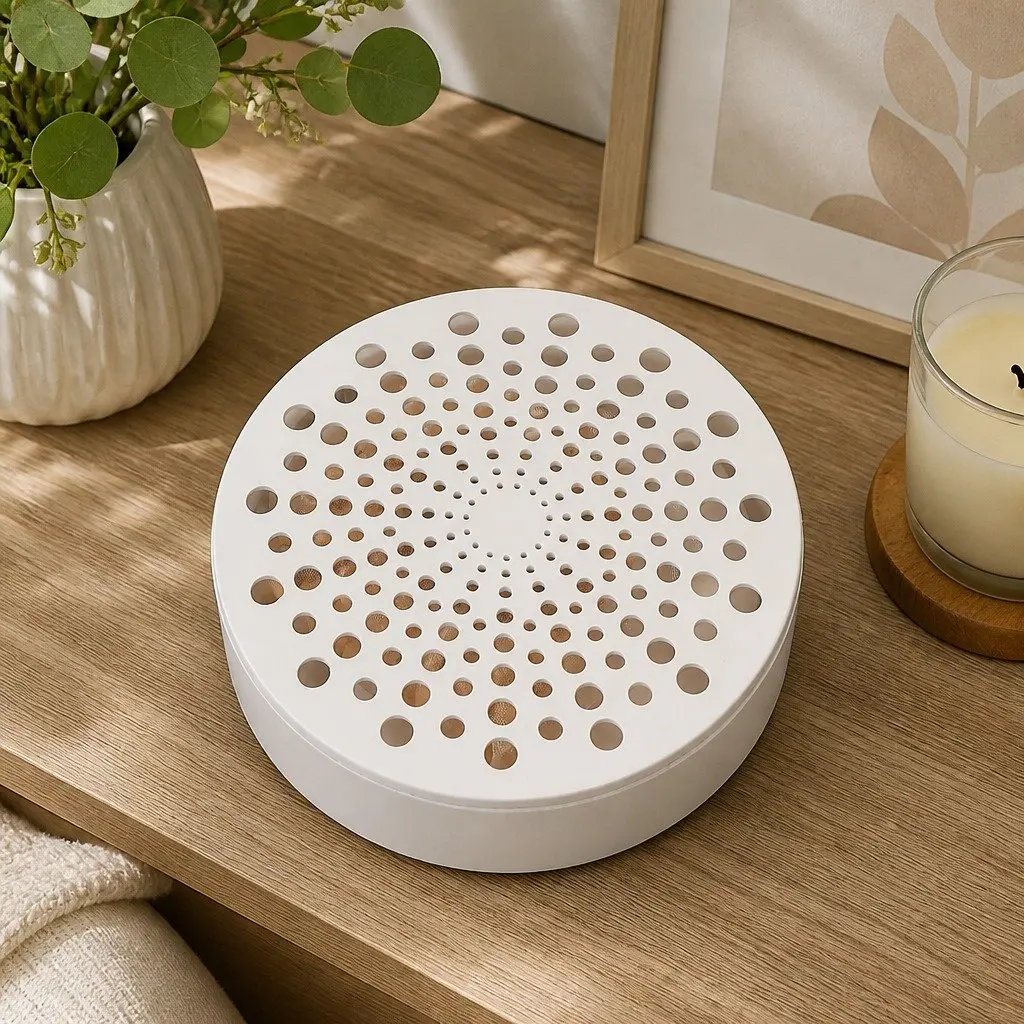Cat Odor Eliminator White Compact Dual Lid Freshness Box