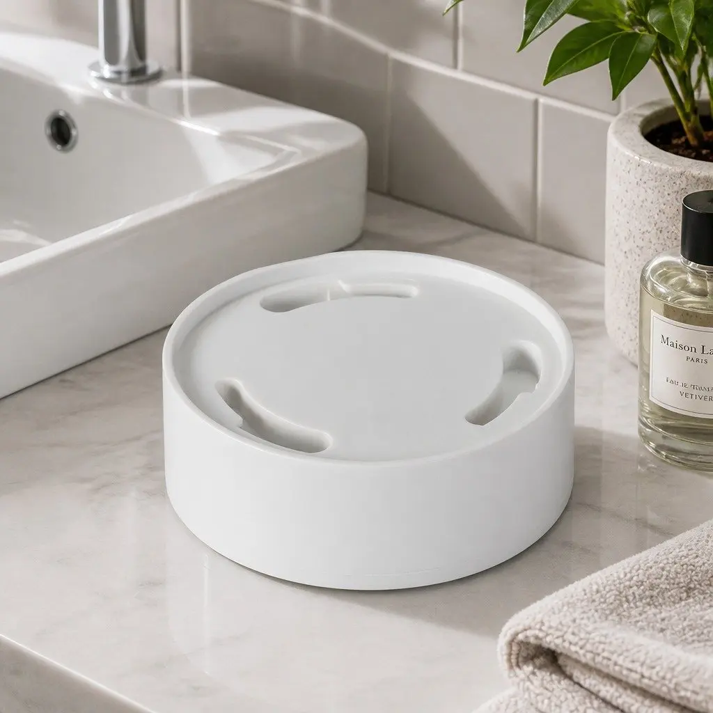 Cat Odor Eliminator White Compact Dual Lid Freshness Box