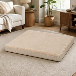 Dog Bed with Plush Cushion and Easy-Clean Cover