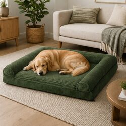 Dog Bed with Foam Support and Washable Cover
