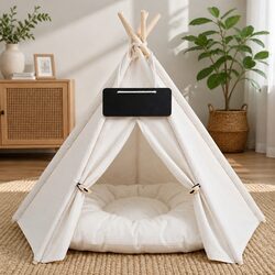 Pet Tent Dog Bed Small Indoor Hideaway Washable Cushion Portable Puppy House